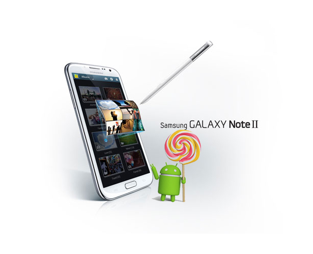 android 5.0 for the galaxy note II