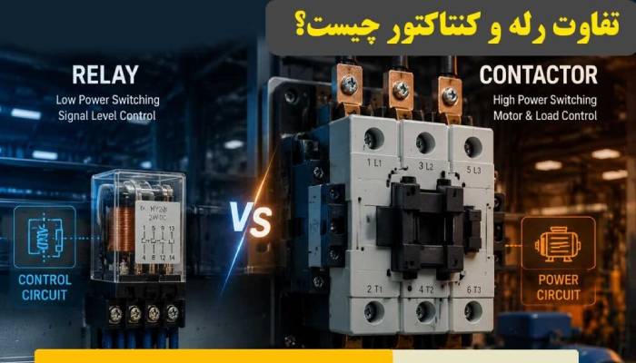 تفاوت کنتاکتور، رله و کلید حرارتی؛ کدام تجهیز از موتور شما محافظت می‌کند؟